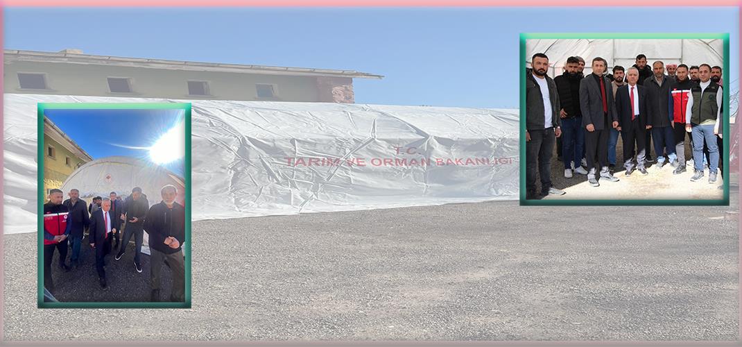 Hayvan yetiştiricilerimize Bakanlığımız tarafından tahsis edilen çadırlar dağıtıldı.